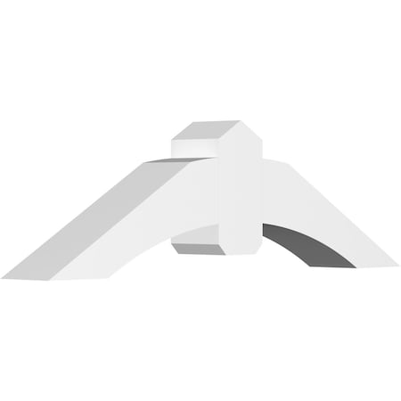 Ekena Millwork Archdale Architectural Grade PVC Gable Bracket, 48"W x 14"H x 6"D x 6"F, 7/12 Pitch GBP048X14X0606ARC00